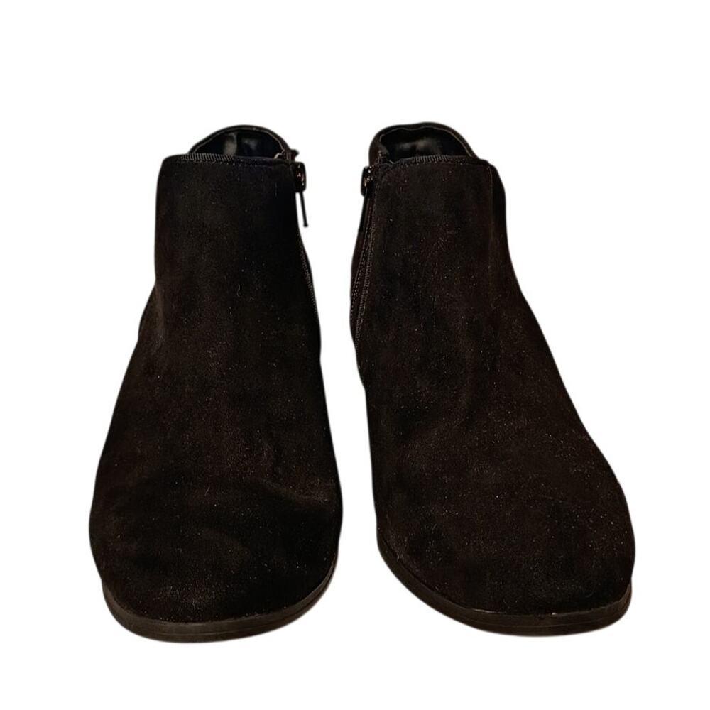 STYLE & CO. WILEYY Black Fauxe Suede Almond Toe Ankle Booties